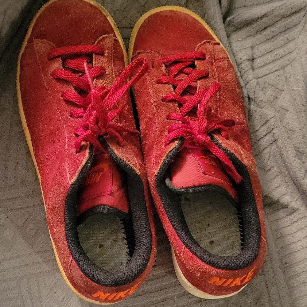 Nike Red Suede Sneakers Classic Style